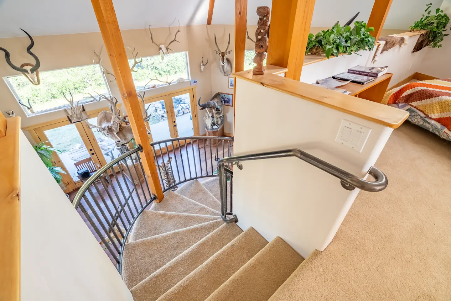 Loft stairway top 1535 North Gurley Lake Drive Norwood Colorado 81423 by Elevation Photography